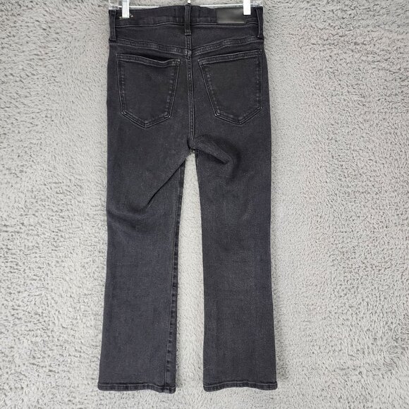 Madewell Jeans Womens 27 Black Stretch Mid Rise Cali Demi Boot - Picture 8 of 13